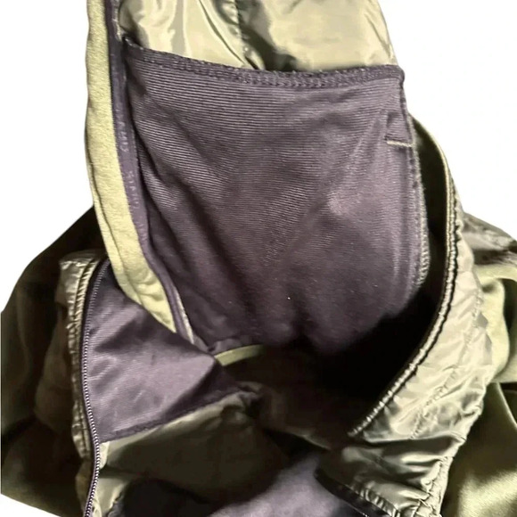 Men’s Xl Orvis olive green mixed media zip up jacket . Micro fleece & part puff. - Picture 11 of 12